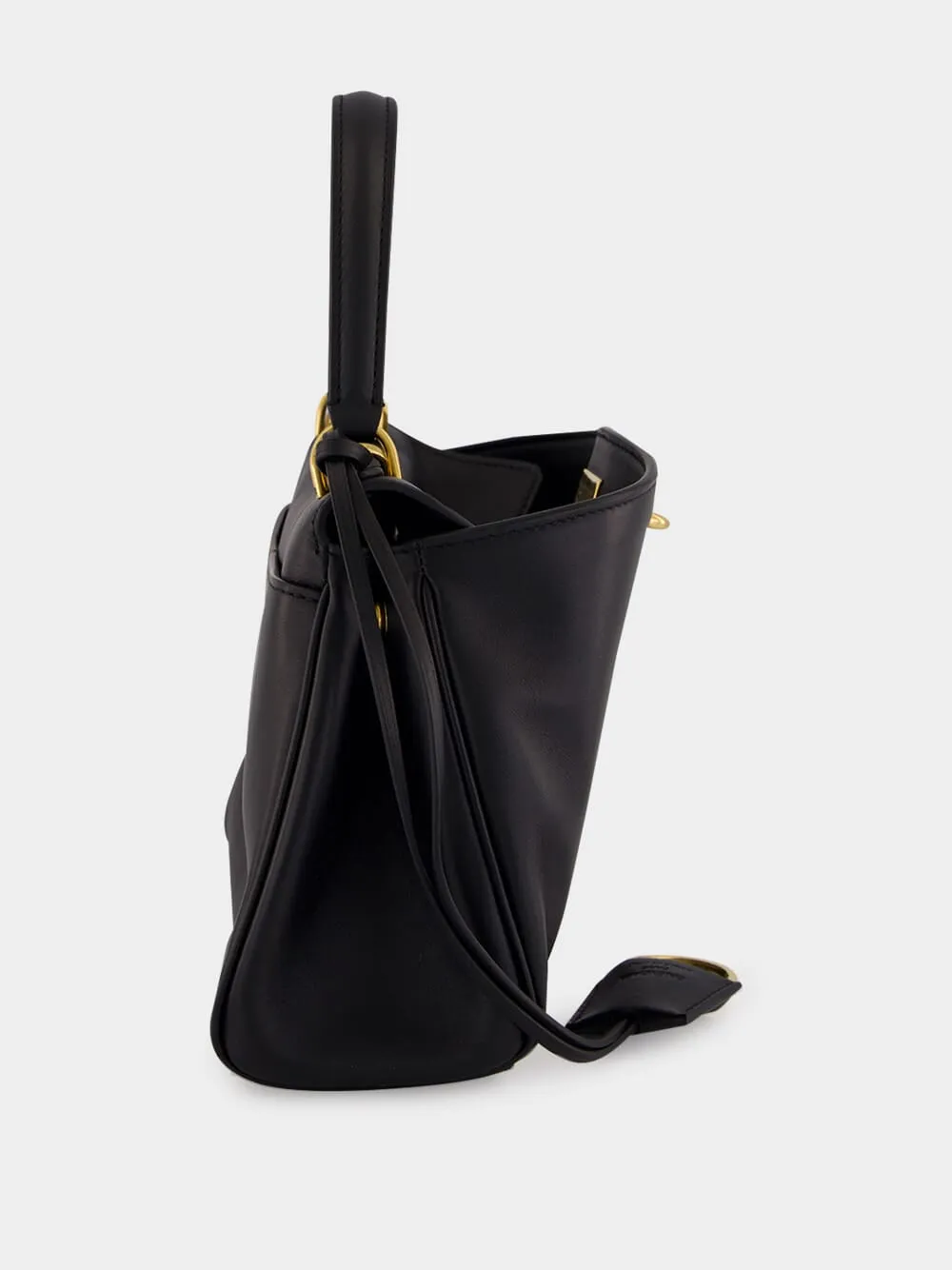 Black Rodeo Handbag Mini in Smooth Calfskin sold by Fashion Clinic product image thumbnail 4