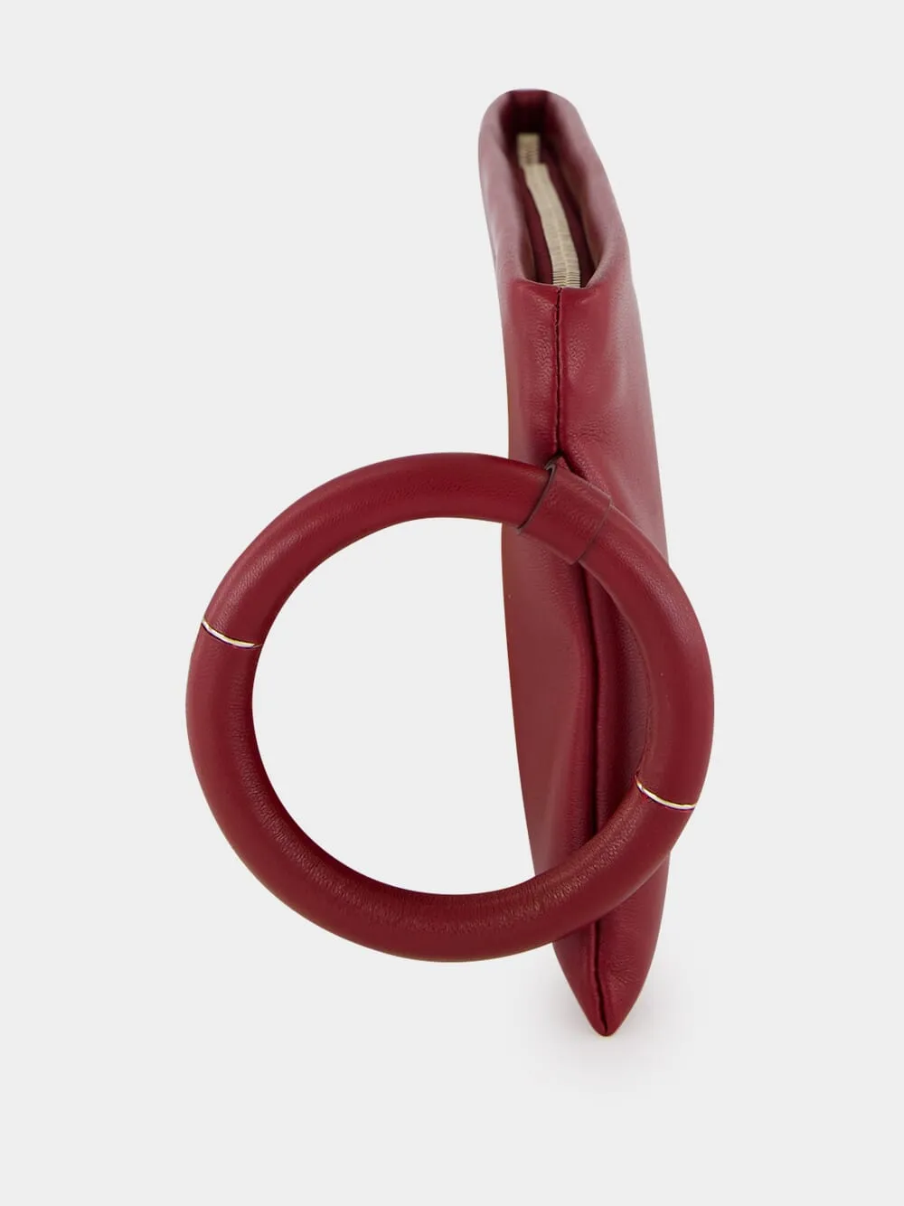 Ruby Red Nappa Aura Clutch sold by Fashion Clinic product image thumbnail 3