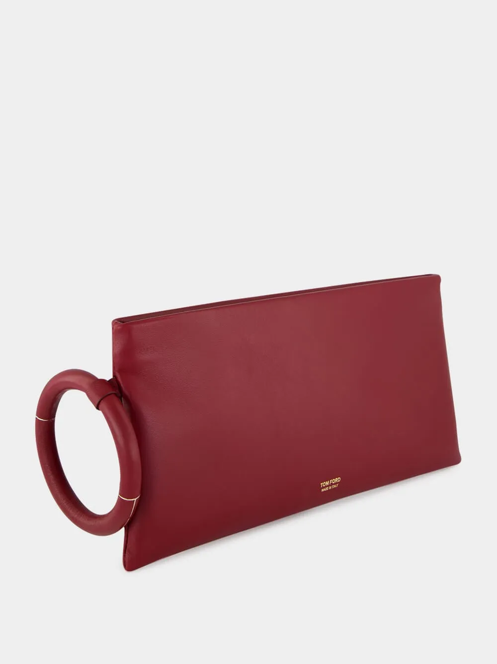Ruby Red Nappa Aura Clutch sold by Fashion Clinic product image thumbnail 2
