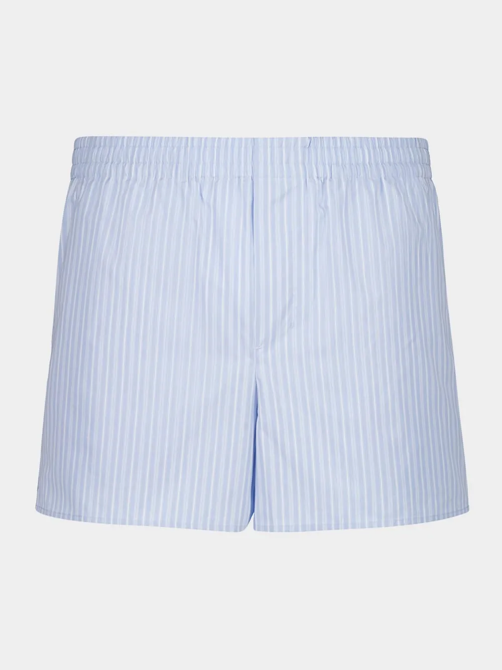Blue Striped Cotton Elasticated Shorts sold by Fashion Clinic