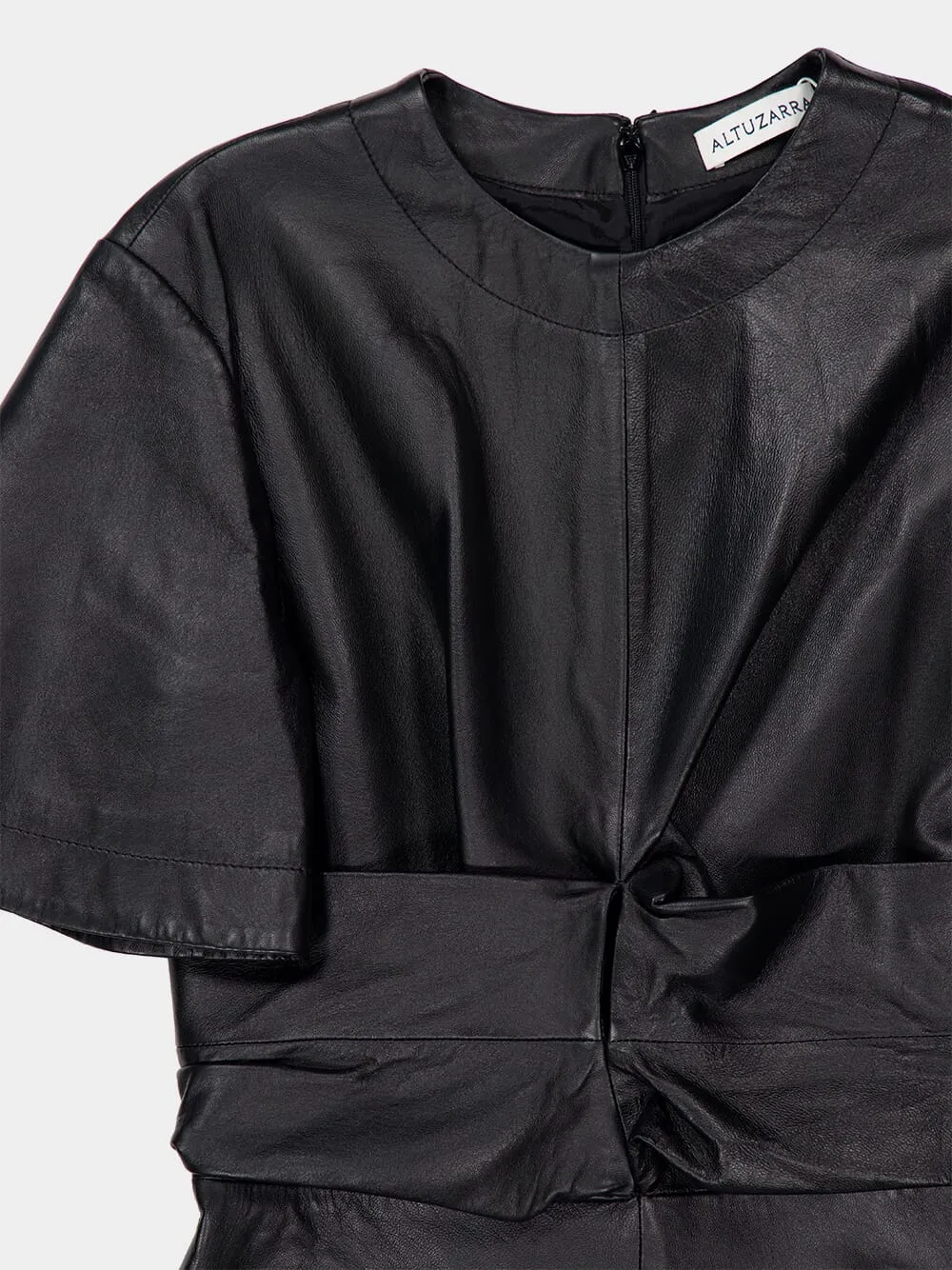 Black Kirsty Leather Dress sold by Fashion Clinic product image thumbnail 3