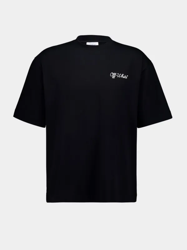 Black Script Skate Short-Sleeve T-Shirt sold by Fashion Clinic