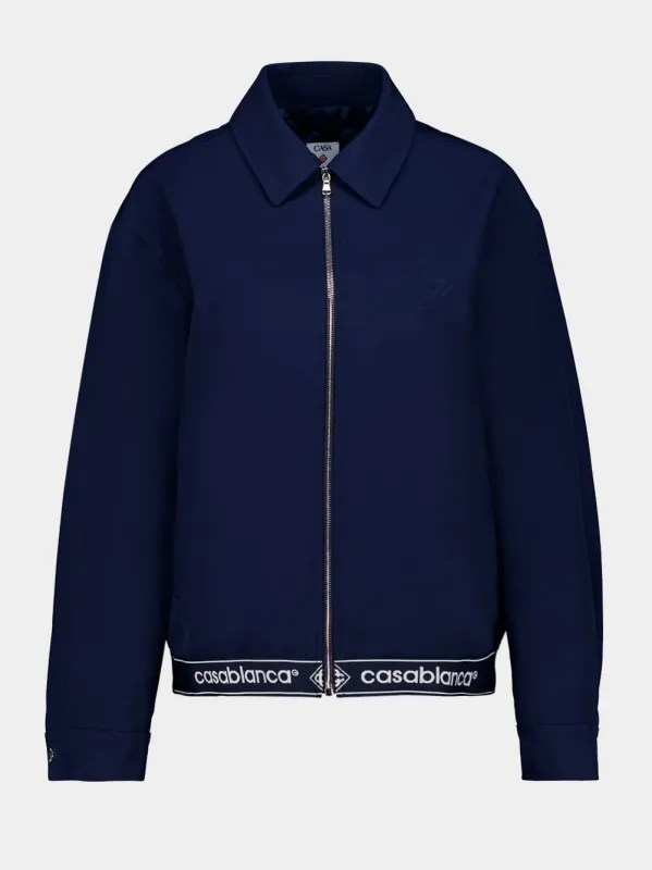 Navy Tailored Sports Jacket made by Casablanca