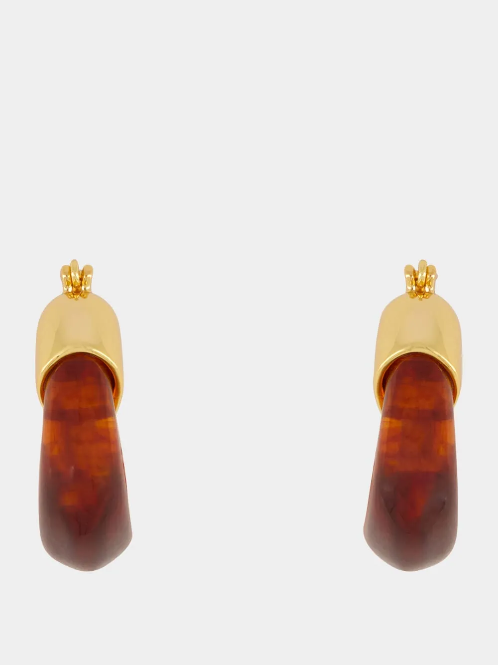 Mini Organic Hoops in Tortoise sold by Fashion Clinic product image thumbnail 2