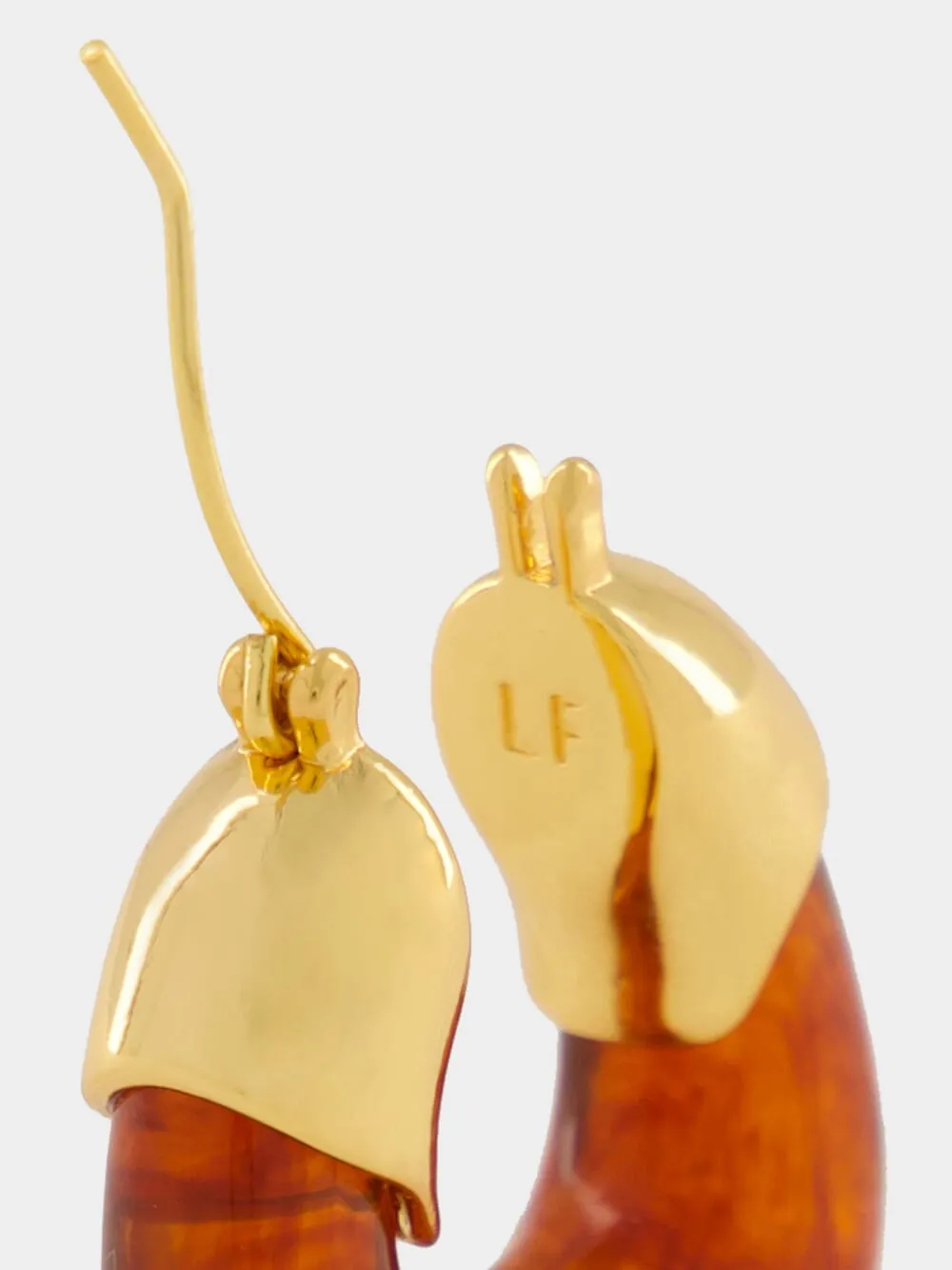 Mini Organic Hoops in Tortoise sold by Fashion Clinic product image thumbnail 3