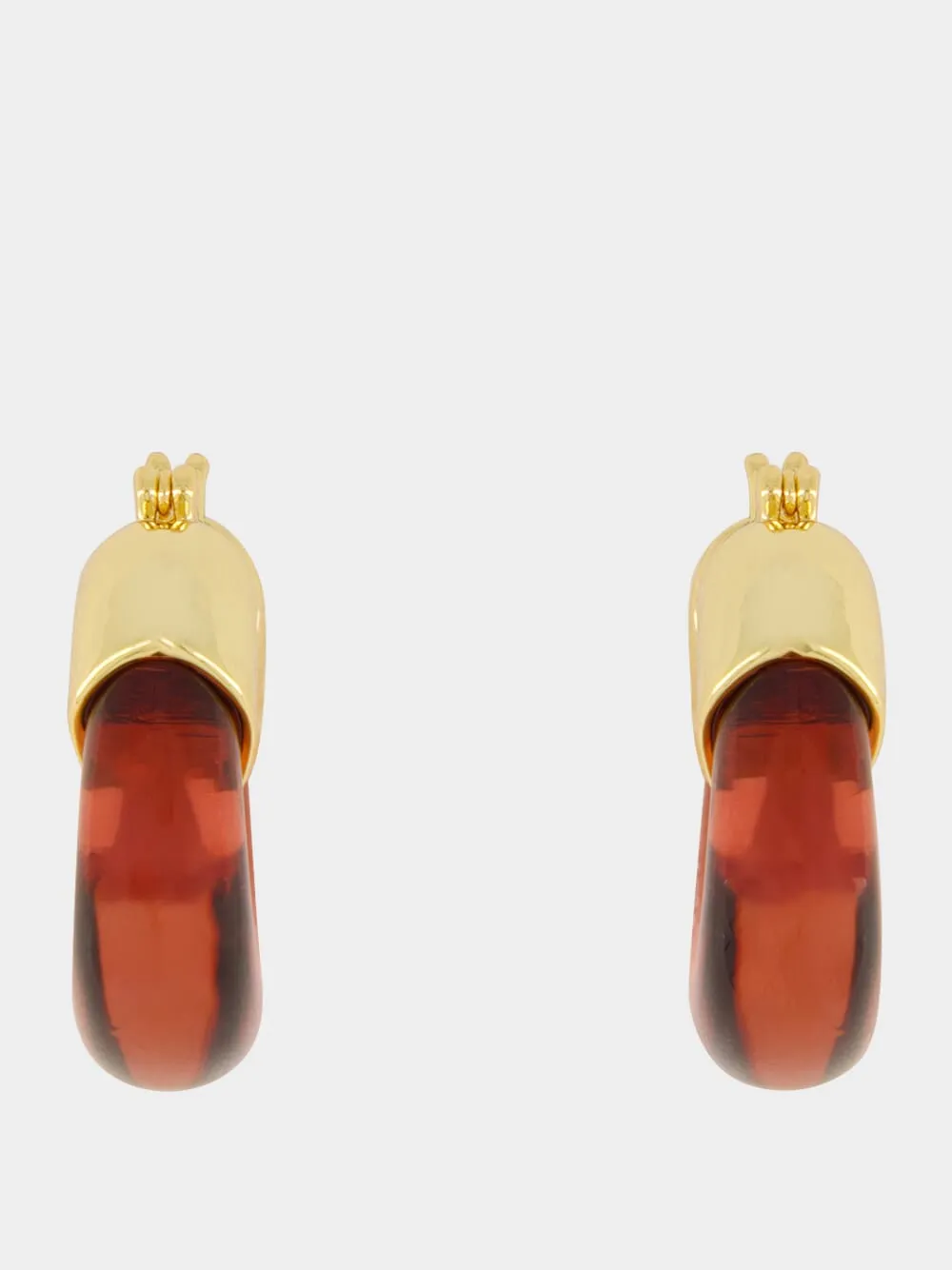 Organic Wine Resin Hoop Earrings sold by Fashion Clinic product image thumbnail 3