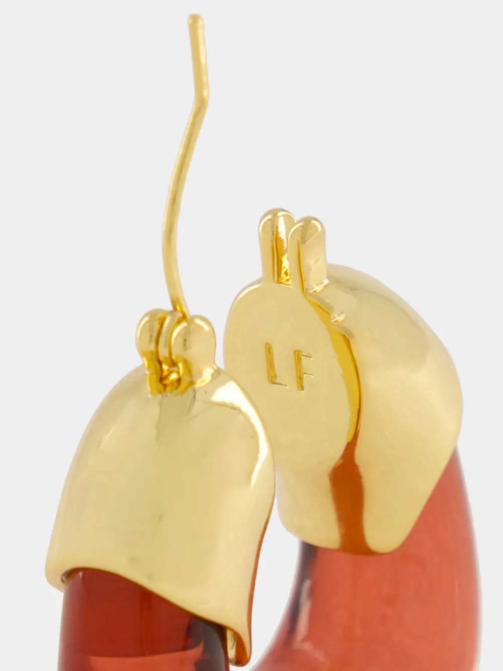 Organic Wine Resin Hoop Earrings sold by Fashion Clinic product image thumbnail 4