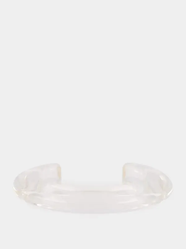 Clear Resin Ridge Cuff Bracelet made by Lizzie Fortunato