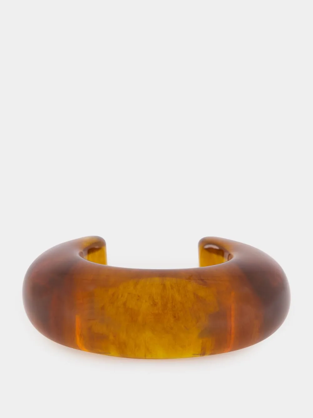 Tortoise Resin Arc Cuff Bracelet sold by Fashion Clinic