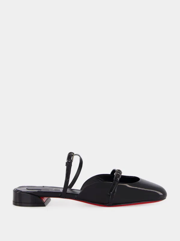Black Jane Nina Patent Mules sold by Fashion Clinic