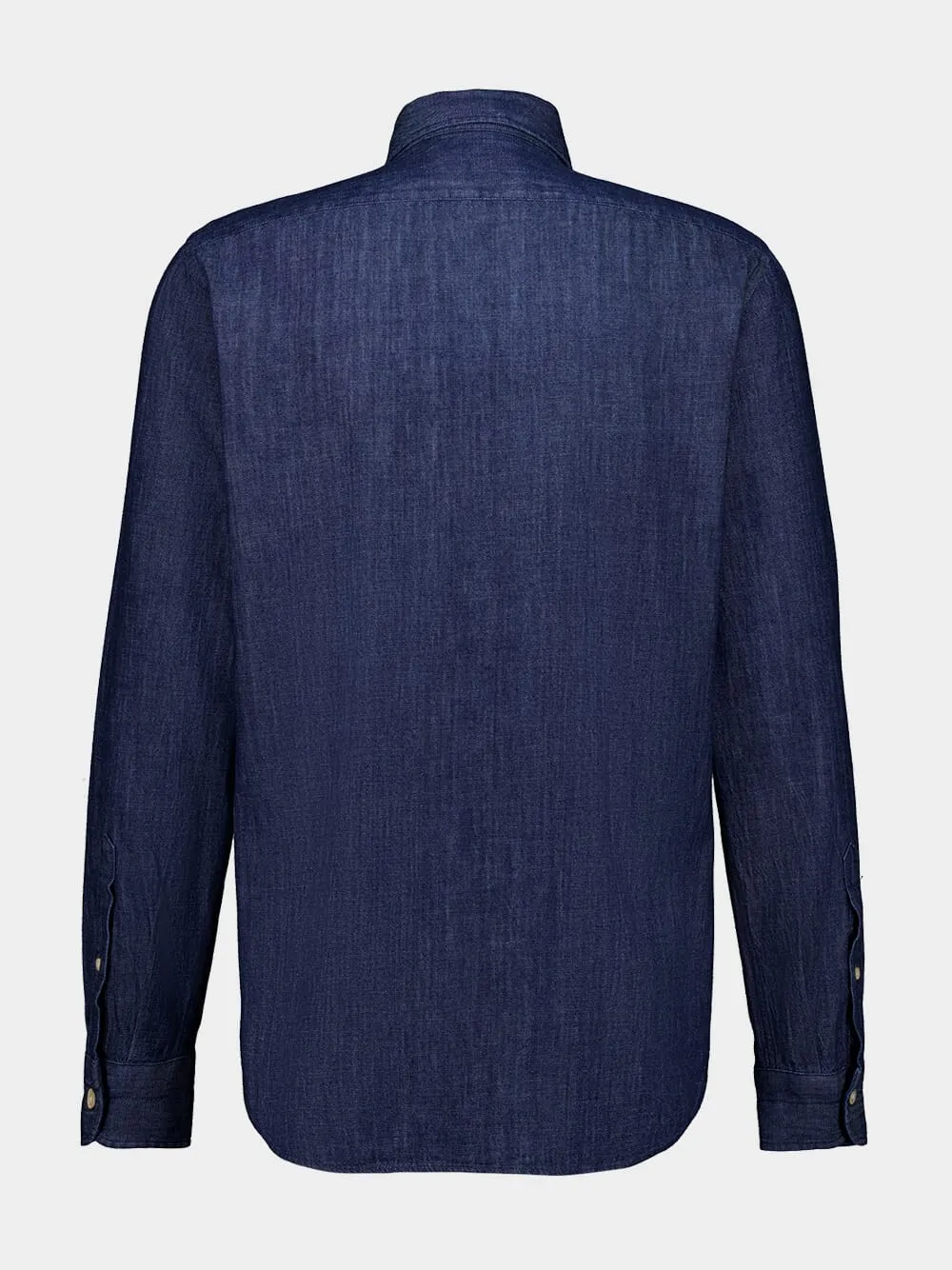 Dark Blue Cotton Long-Sleeve Shirt sold by Fashion Clinic product image thumbnail 2
