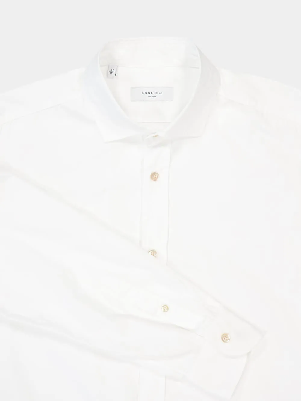 White Cotton Long-Sleeve Shirt sold by Fashion Clinic product image thumbnail 4