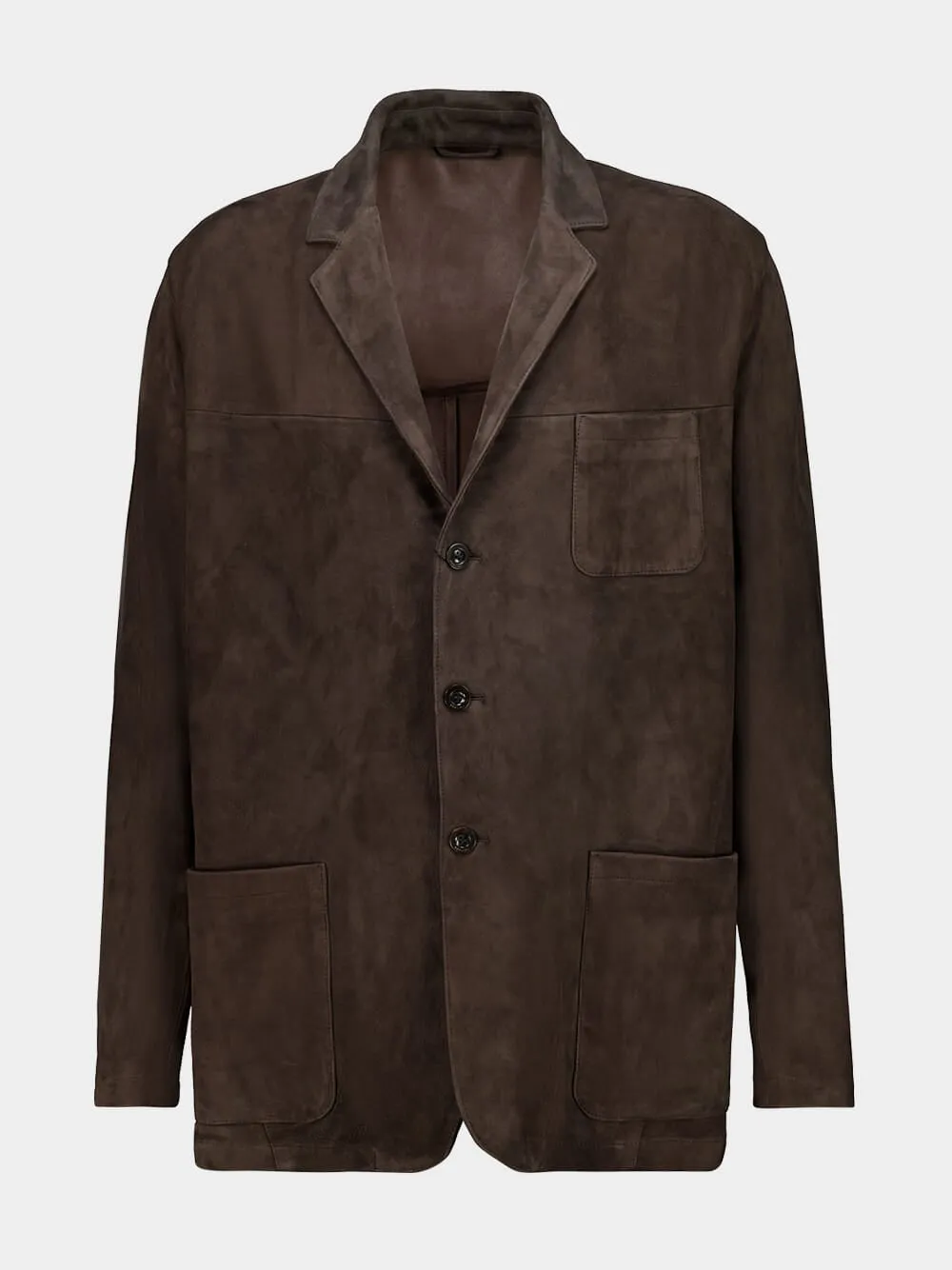 Brown Suede Shirt Jacket sold by Fashion Clinic