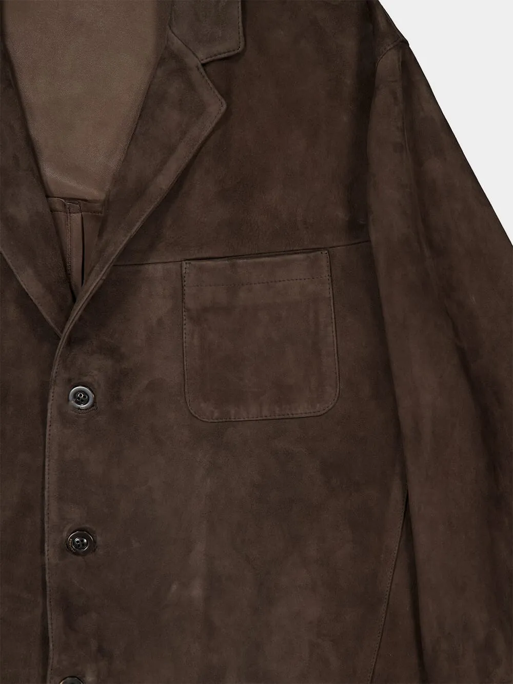 Brown Suede Shirt Jacket sold by Fashion Clinic product image thumbnail 4