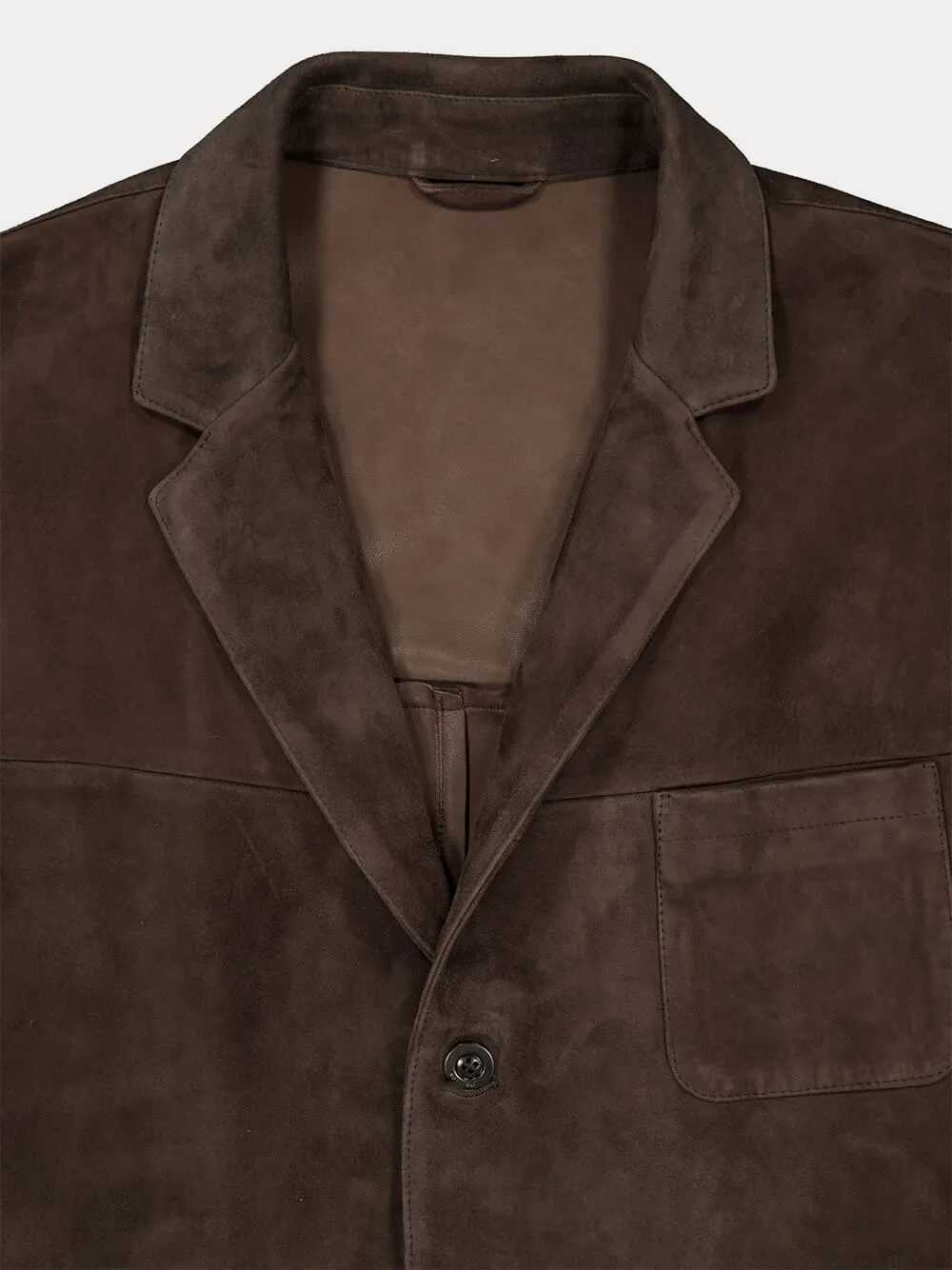 Brown Suede Shirt Jacket sold by Fashion Clinic product image thumbnail 3