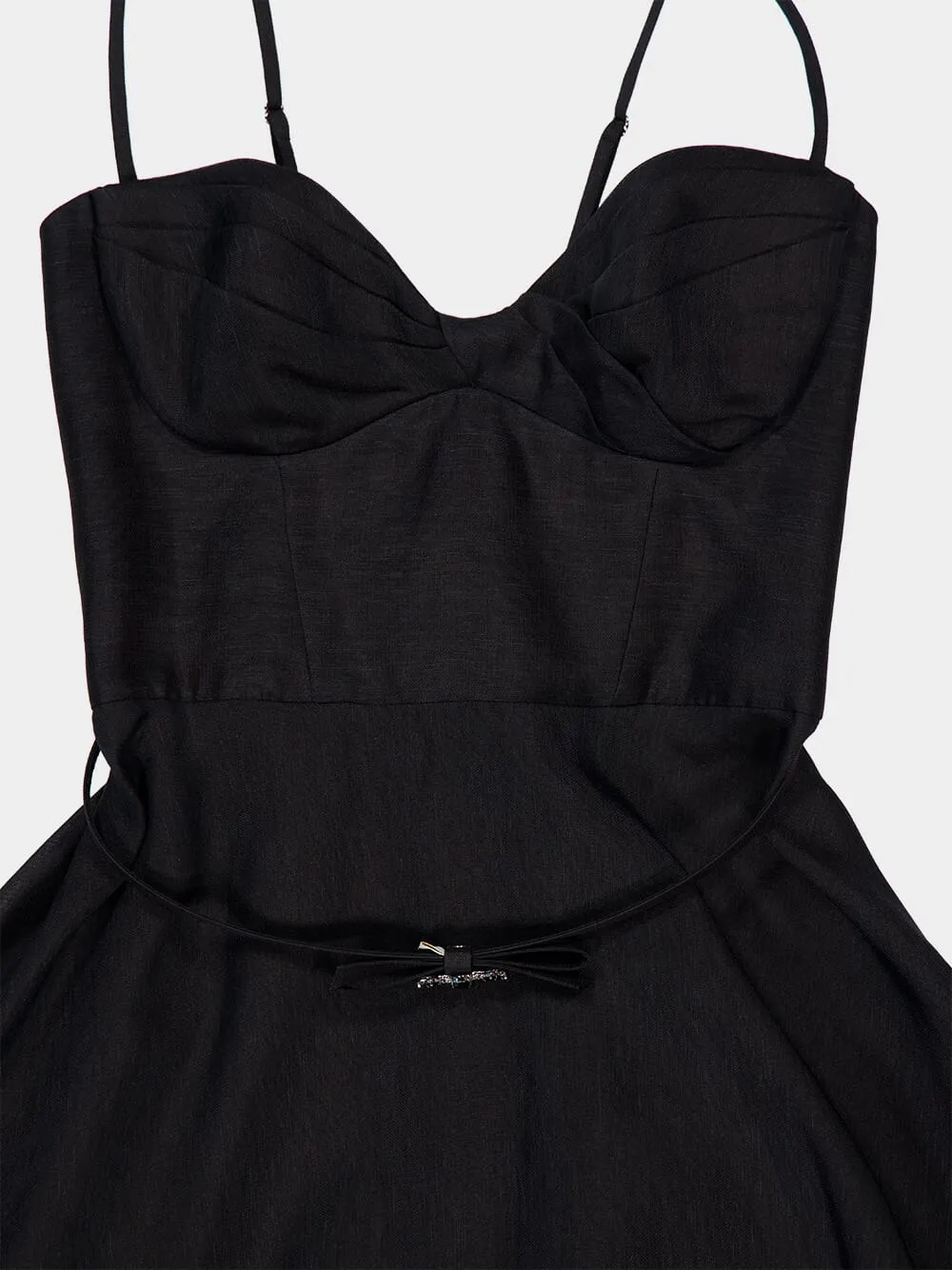 Black Luna Structured Midi Dress sold by Fashion Clinic product image thumbnail 5