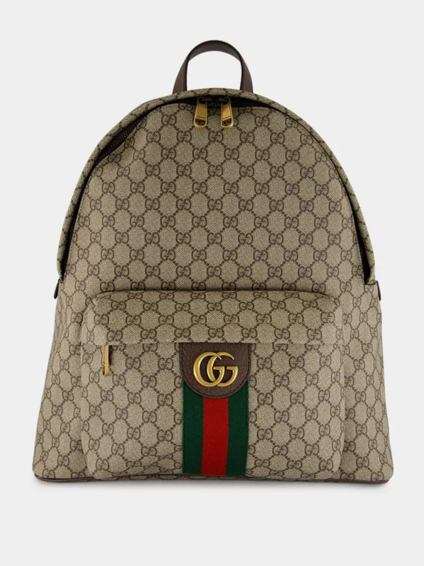 Beige GG Monogram Twill Backpack made by Gucci