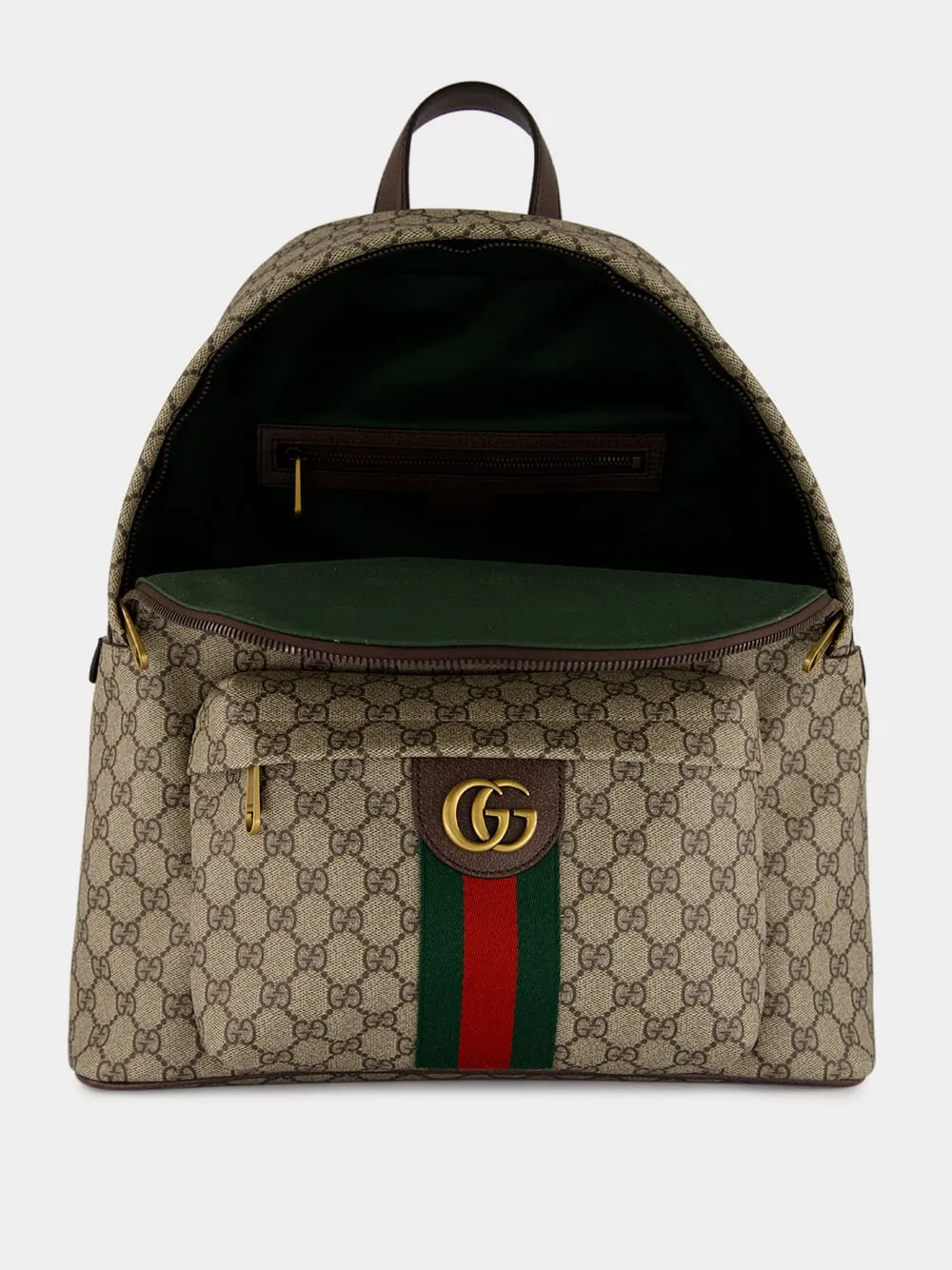 Beige GG Monogram Twill Backpack sold by Fashion Clinic product image thumbnail 5