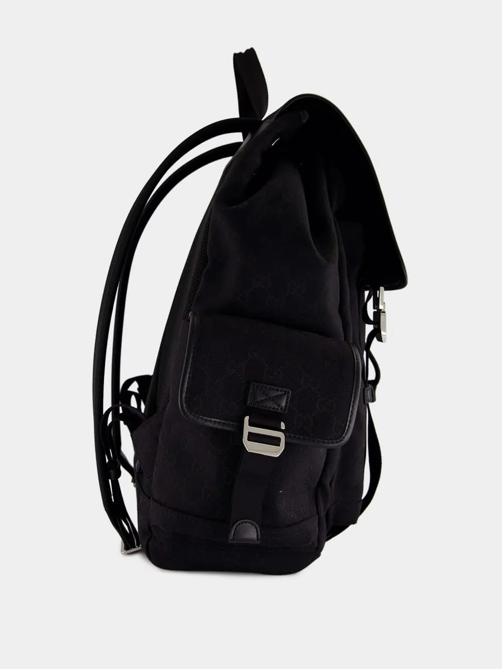 Black GG Canvas Large Backpack sold by Fashion Clinic product image thumbnail 3
