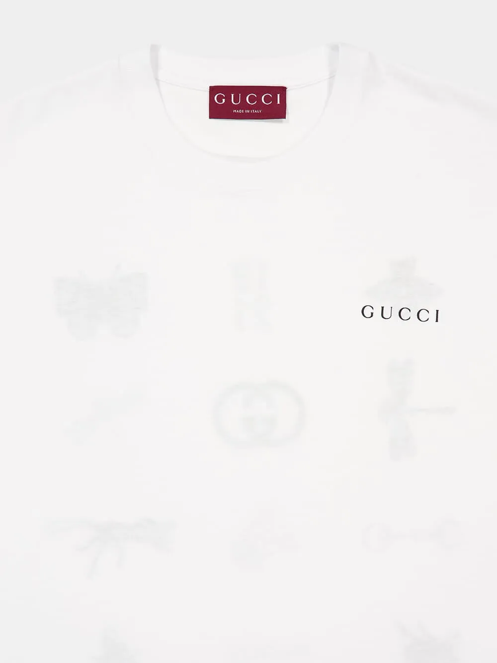 White Regular Fit Symbol Print T-Shirt sold by Fashion Clinic product image thumbnail 3