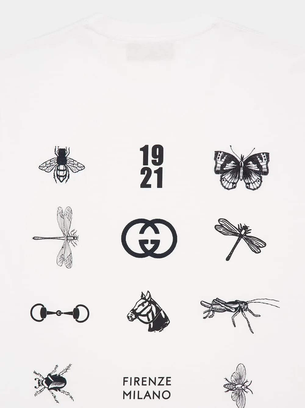 White Regular Fit Symbol Print T-Shirt sold by Fashion Clinic product image thumbnail 4