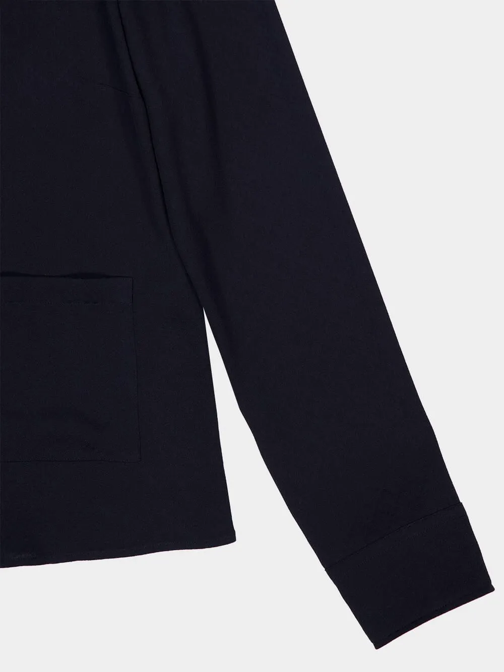 Blue Long-Sleeved Viscose Shirt sold by Fashion Clinic product image thumbnail 4