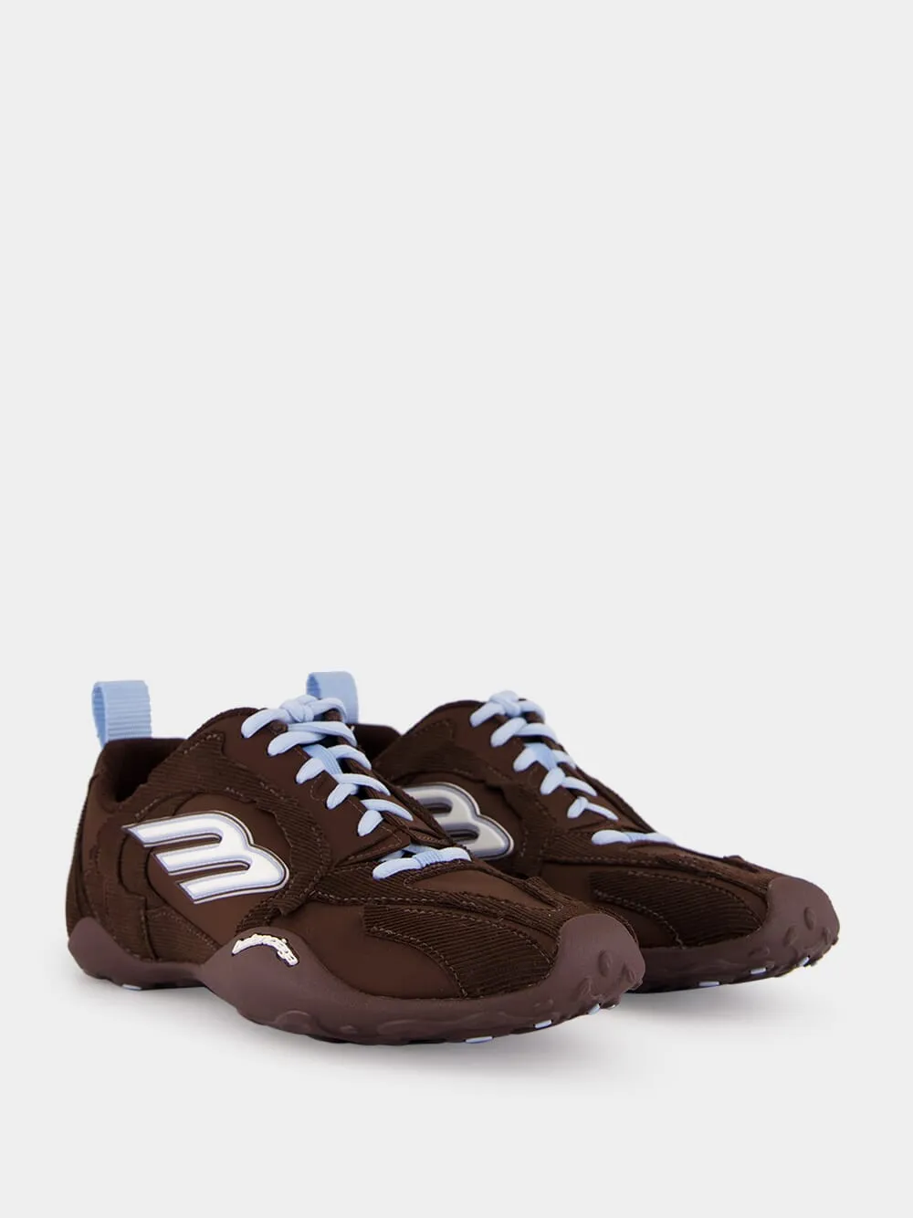 Brown and Light Blue Monday Ultra Sneakers sold by Fashion Clinic product image thumbnail 3