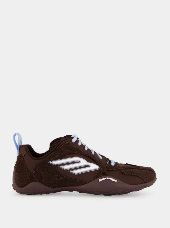 Brown and Light Blue Monday Ultra Sneakers sold by Fashion Clinic