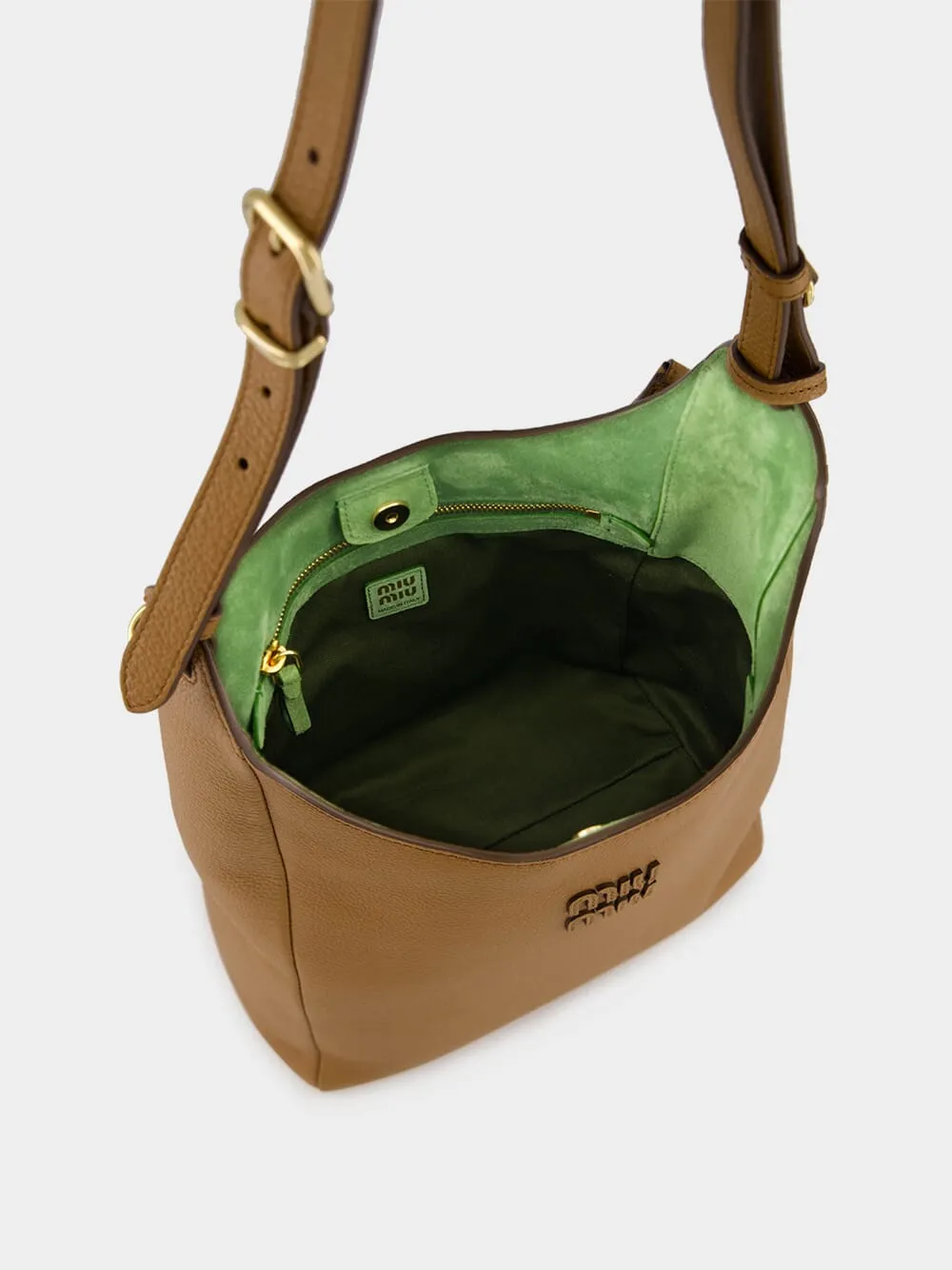Caramel Calf Leather Hobo Bag sold by Fashion Clinic product image thumbnail 5