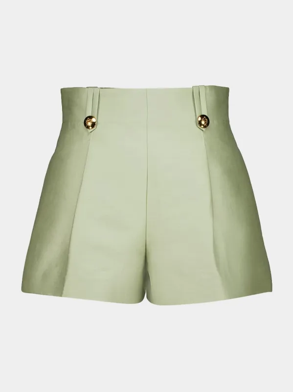 Palm Luna Wool Silk Tailored Shorts sold by Fashion Clinic