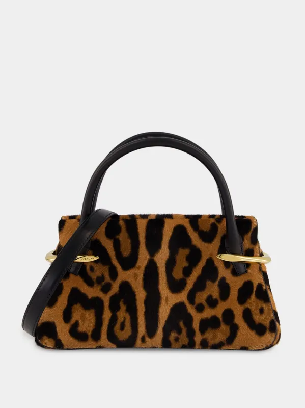 Leopard Print Mini Pinch Bag in Pony Effect Leather sold by Fashion Clinic