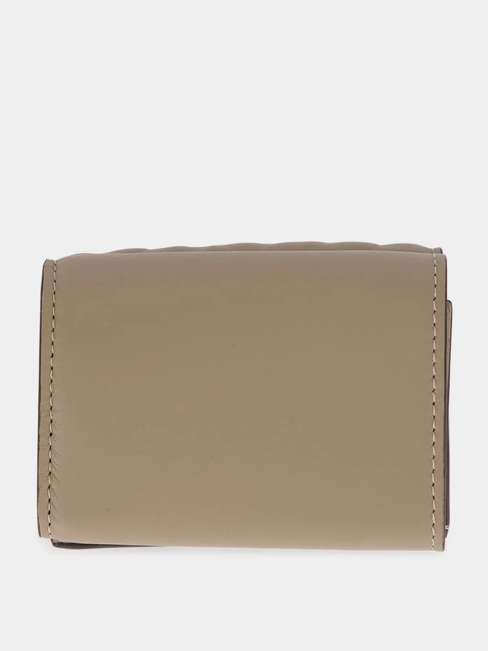 Dove Grey Nappa Leather Micro Trifold Wallet sold by Fashion Clinic product image thumbnail 2