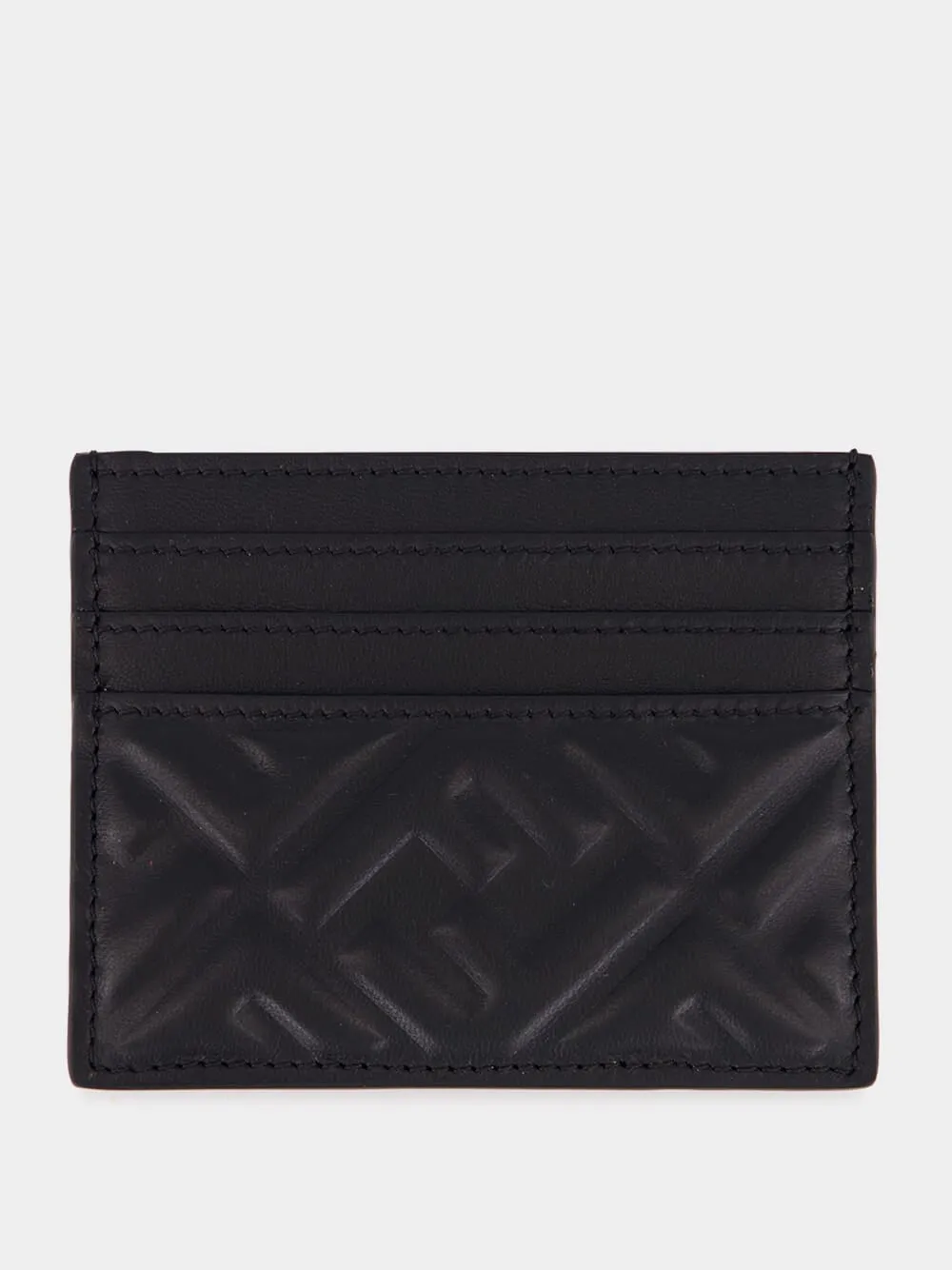 Black Nappa Leather Baguette Card Case sold by Fashion Clinic product image thumbnail 2