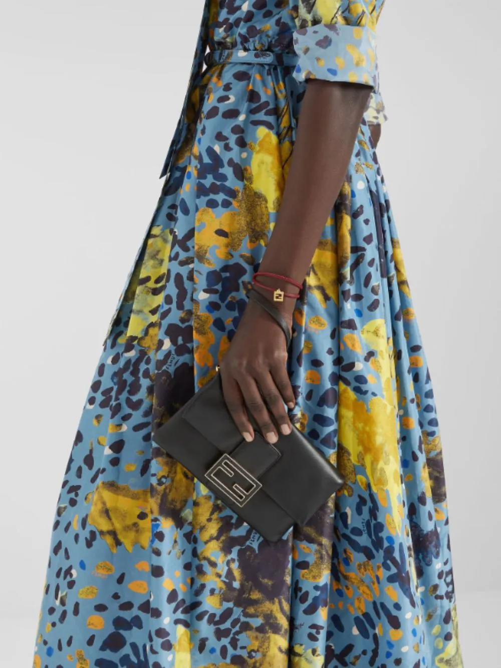 Black Nappa Leather Mamma Baguette Pouch sold by Fashion Clinic