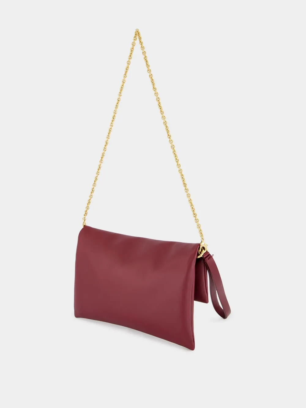 Burgundy Nappa Leather Mamma Baguette Pouch sold by Fashion Clinic product image thumbnail 5