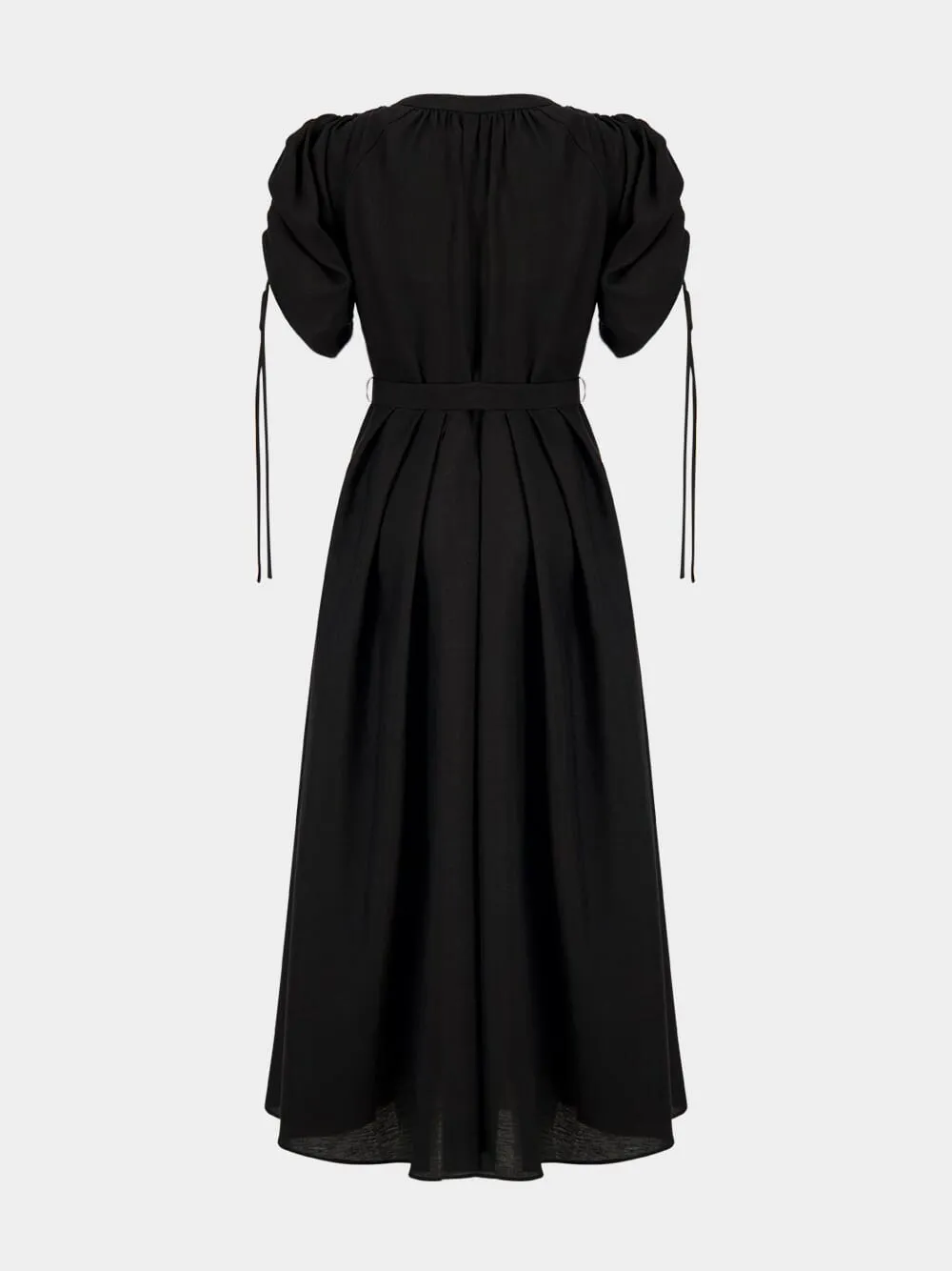 Black Linnea Maxi Dress in Aloe Linen sold by Fashion Clinic product image thumbnail 3