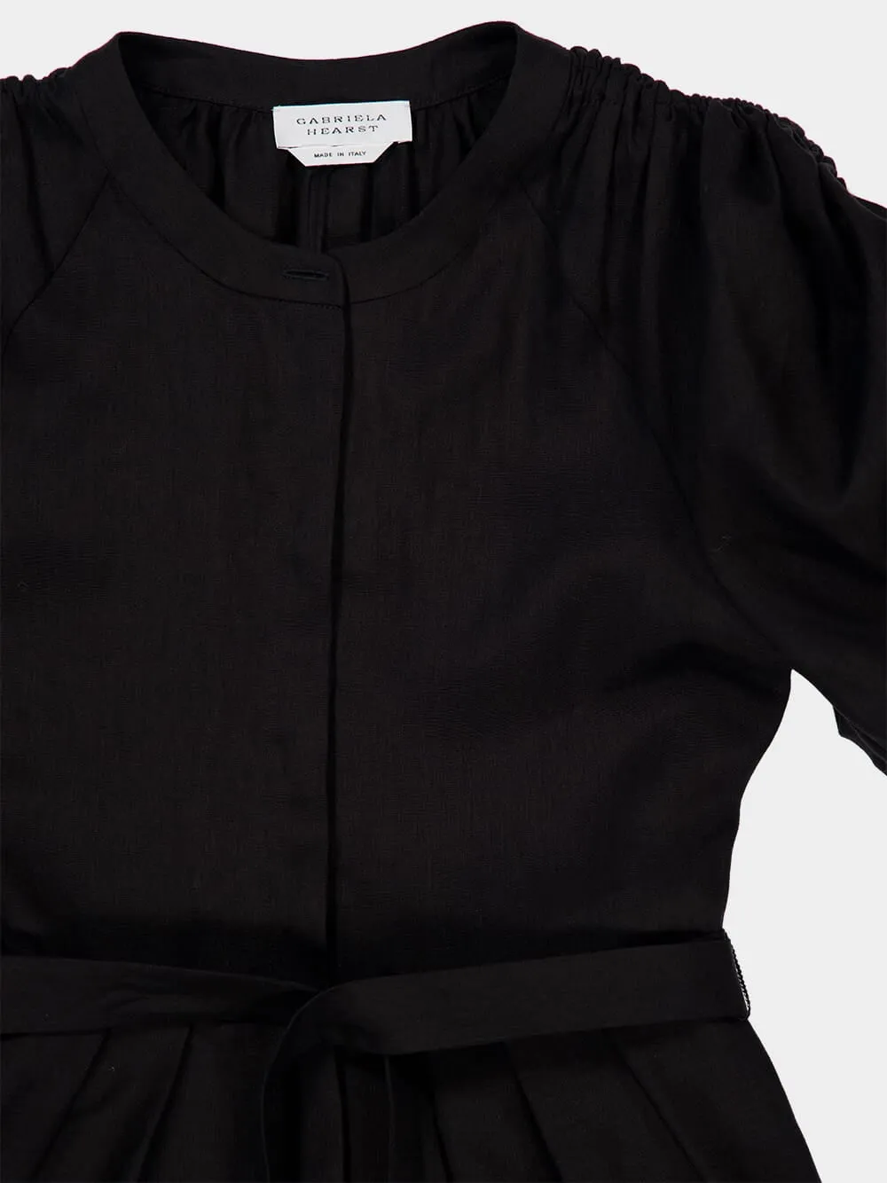 Black Linnea Maxi Dress in Aloe Linen sold by Fashion Clinic product image thumbnail 5