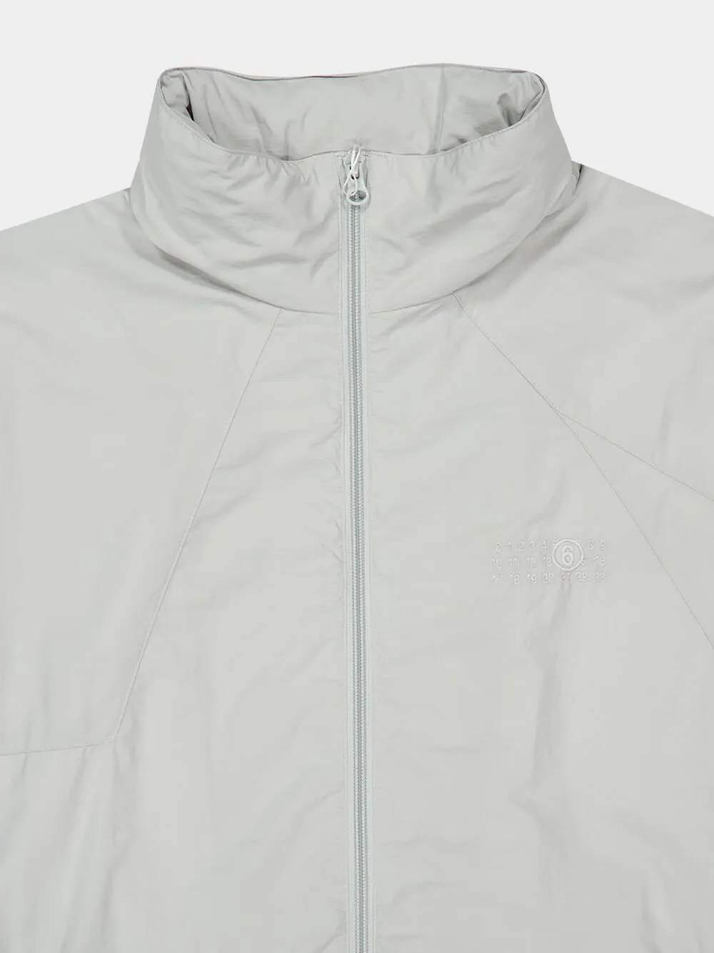 Sage Grey Nylon Windbreaker Jacket sold by Fashion Clinic product image thumbnail 5