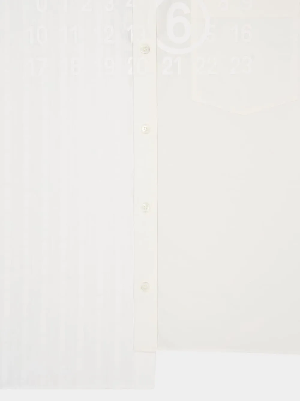 White Two-Tone Cotton Poplin Shirt sold by Fashion Clinic product image thumbnail 5