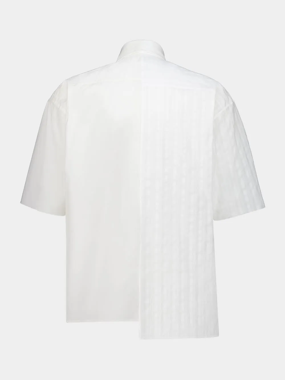 White Two-Tone Cotton Poplin Shirt sold by Fashion Clinic product image thumbnail 4