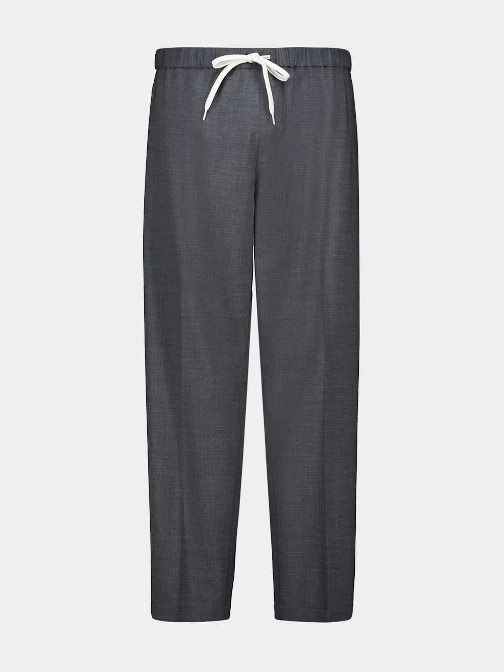 Dark Grey Tailored Wool-Blend Trousers sold by Fashion Clinic product image thumbnail 2