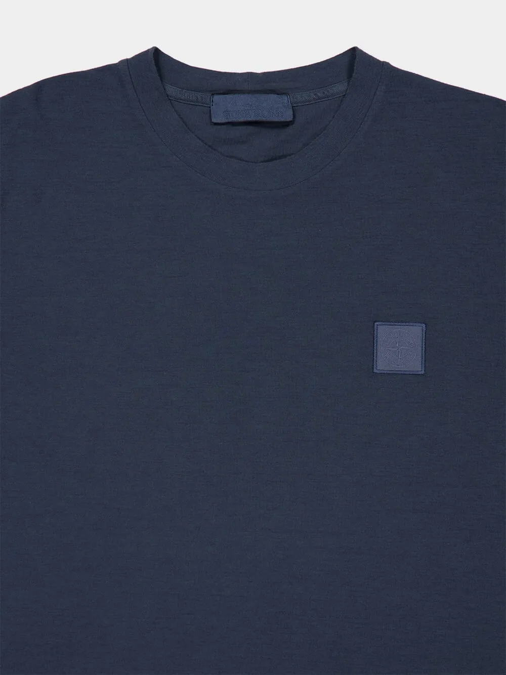 Slate Blue Cotton T-Shirt sold by Fashion Clinic product image thumbnail 3
