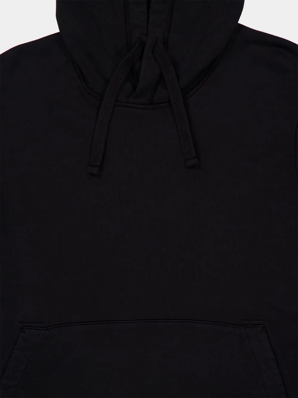 Black Organic Cotton Fleece Hooded Sweatshirt sold by Fashion Clinic product image thumbnail 3