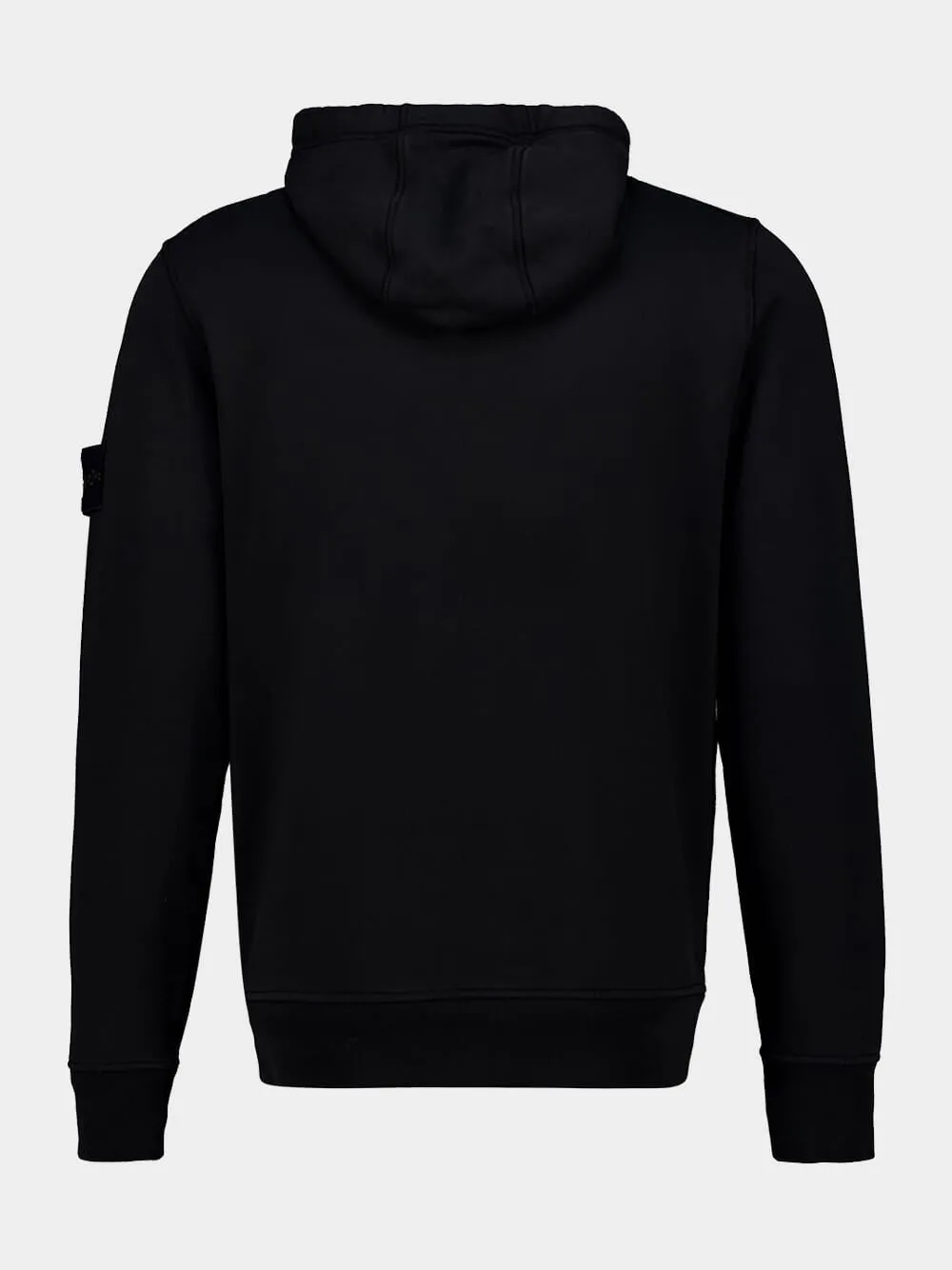 Black Organic Cotton Fleece Hooded Sweatshirt sold by Fashion Clinic product image thumbnail 2
