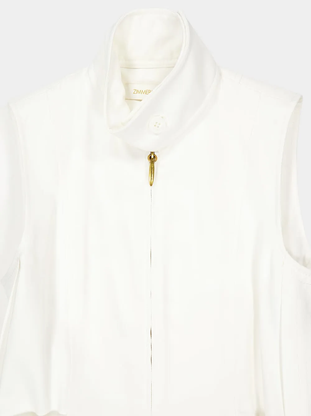 White Luna Twill Jumpsuit sold by Fashion Clinic product image thumbnail 5