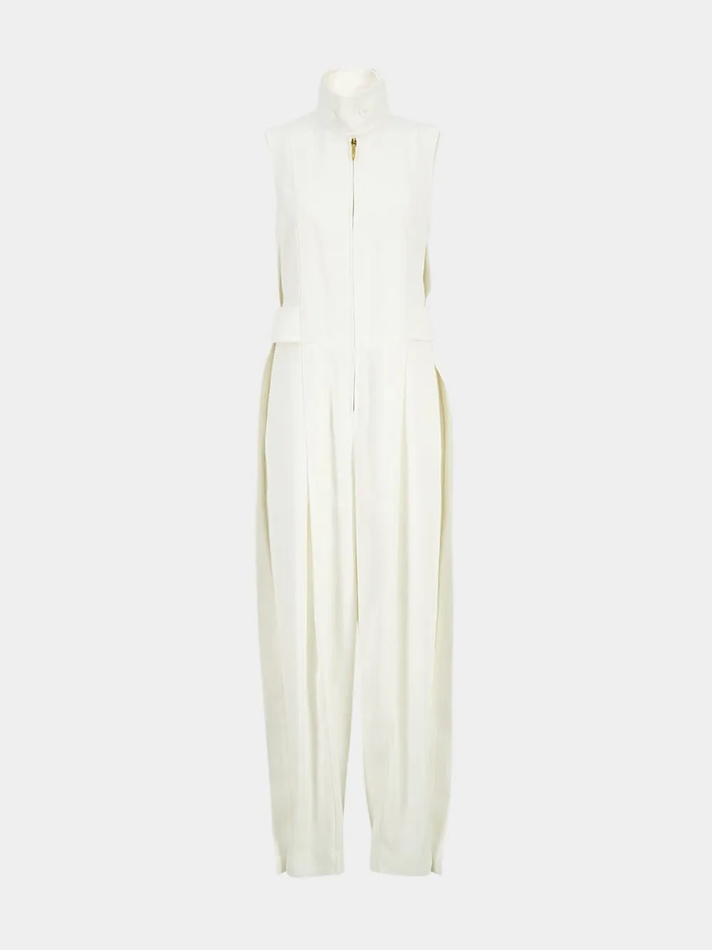 White Luna Twill Jumpsuit sold by Fashion Clinic product image thumbnail 2