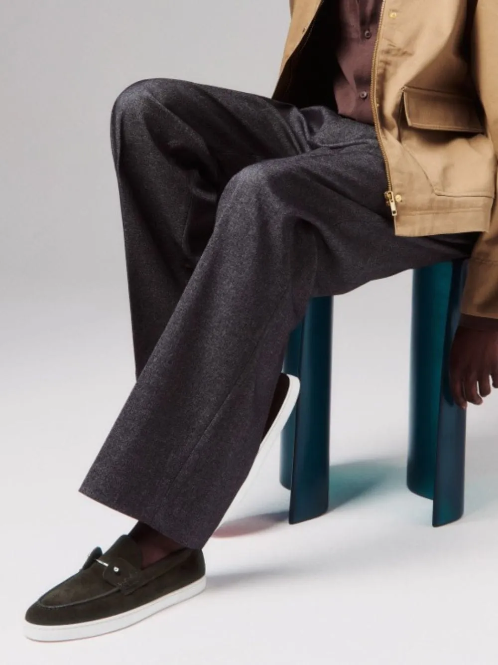 Chambeliboat Café Reversed Calf Leather Boat Shoe sold by Fashion Clinic