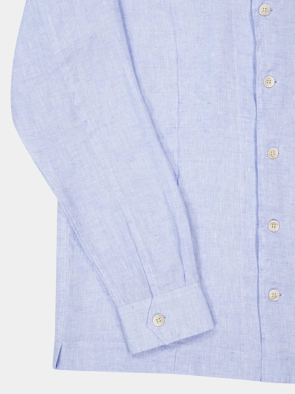 Cloud Blue Linen Shirt sold by Fashion Clinic product image thumbnail 4