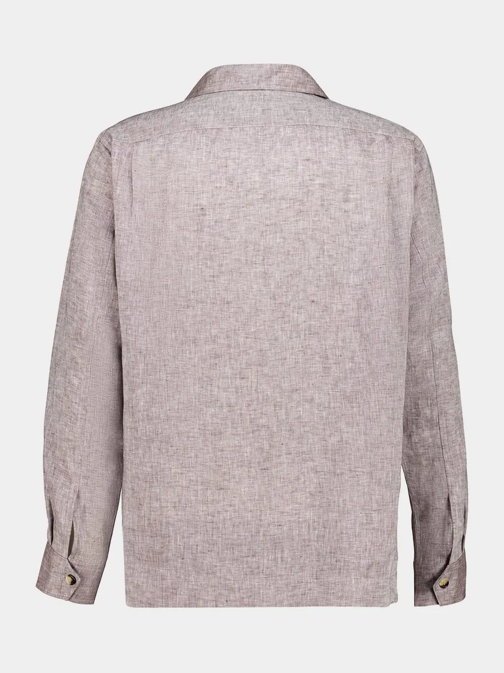 Nut Brown Linen Shirt sold by Fashion Clinic product image thumbnail 2