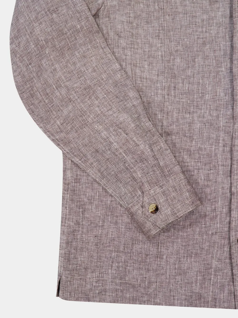 Nut Brown Linen Shirt sold by Fashion Clinic product image thumbnail 4